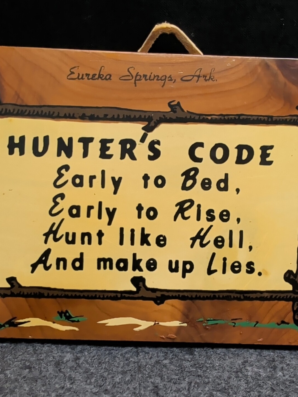 Hunter's Code Decorative Wooden Sign - Picture 2 of 7